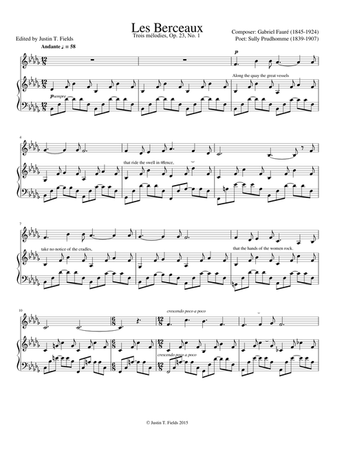 Les Berceaux - Piano / Strings - Gabriel Fauré