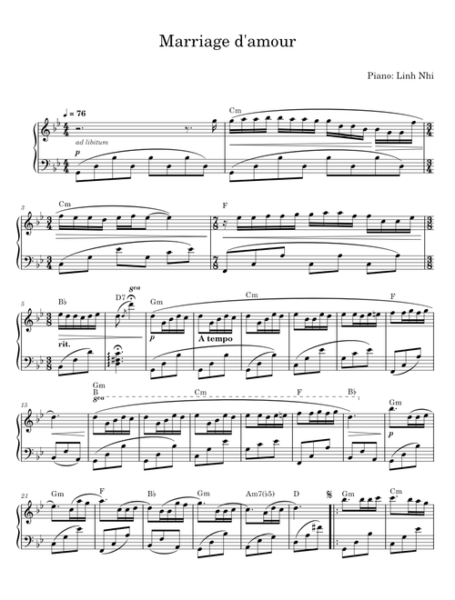 Marriage d'amour - Linh Nhi