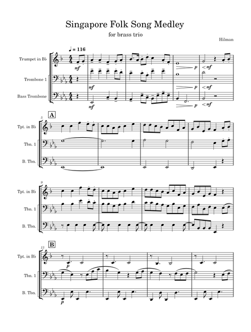 Singapore Folk Song Medley (Edited)