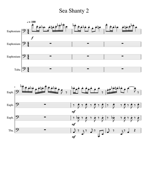 Sea Shanty 2 Euphonium Quartet