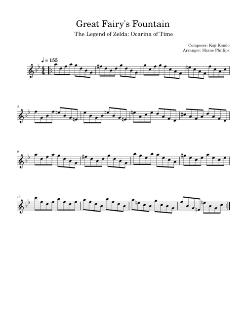 Great Fairy's Fountain - Solo Violin