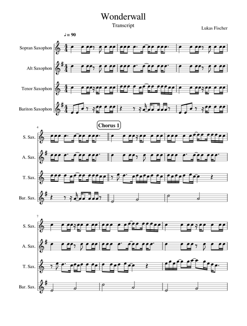 Wonderwall Sax Quartet