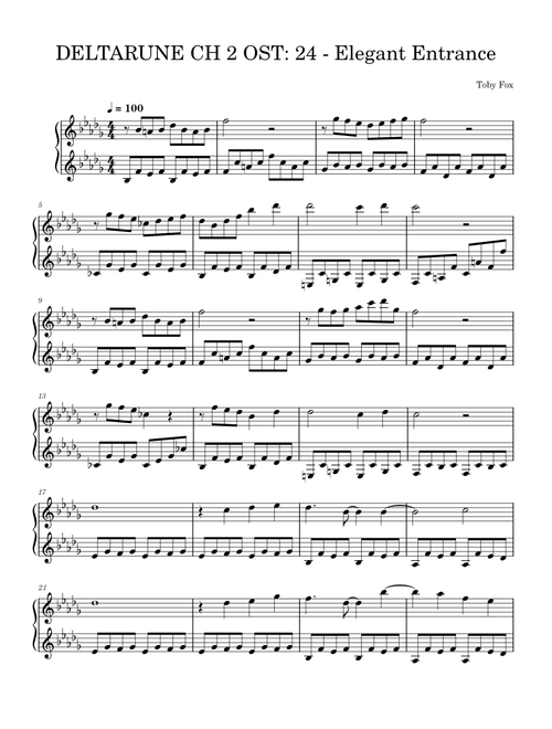 DELTARUNE CH 2 OST: 24 - Elegant Entrance