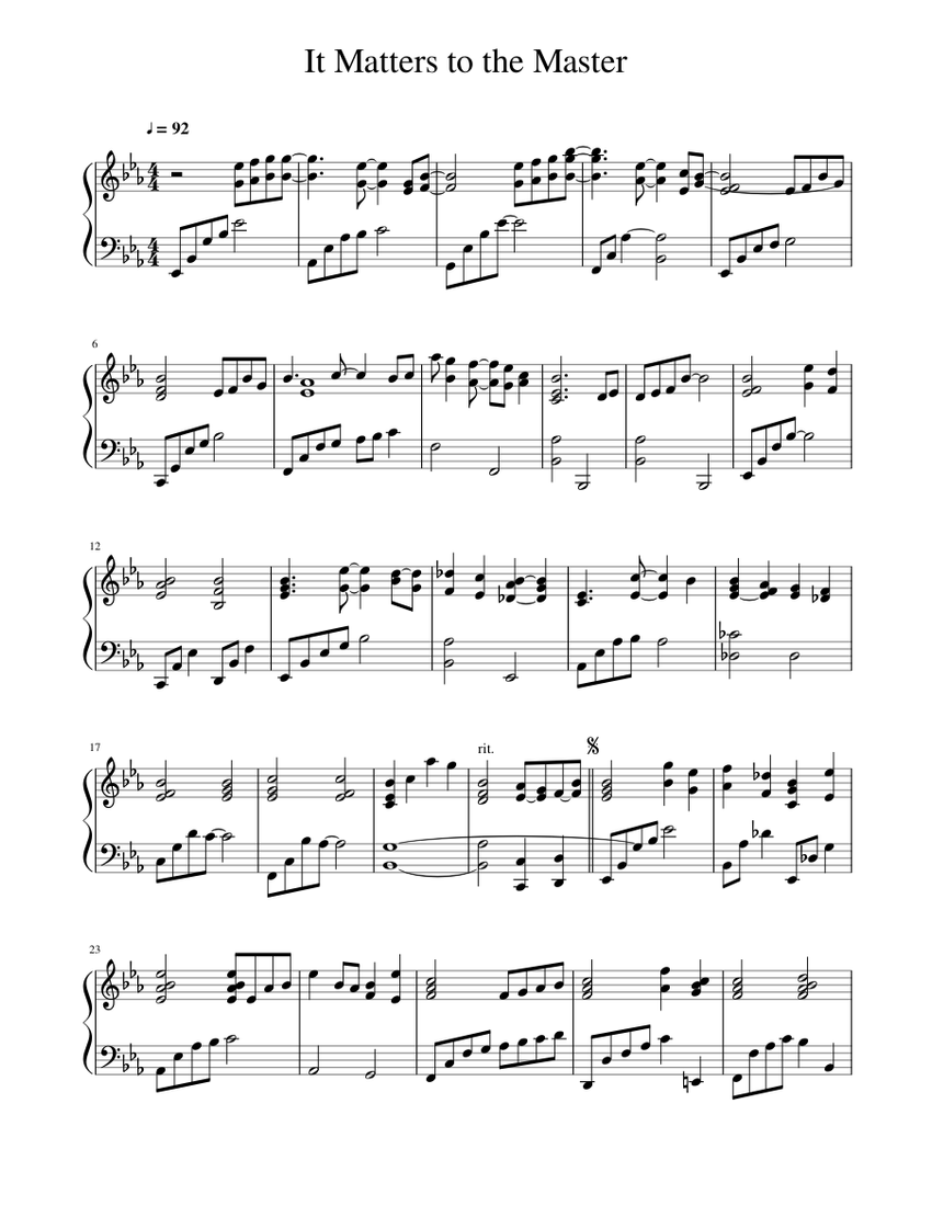 It Matters To The Master Sheet Music For Piano Solo MuseScore it-matters-to-the-master-sheet-music-for-piano-solo-musescore