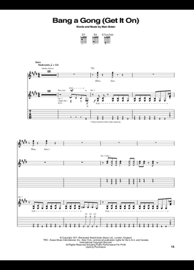 Free T. Rex, The Power Station sheet music | Download PDF or print
