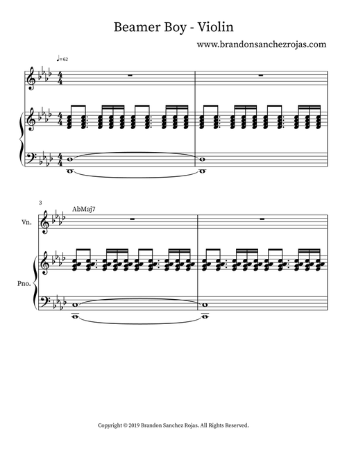 Beamer Boy - Violin - BSR (Piano Solo)