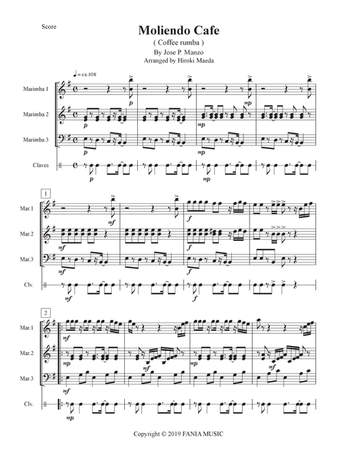 Moliendo Cafe (Arr. Hiroki Maeda) - Trio Los Rubies (Percussion Ensemble)
