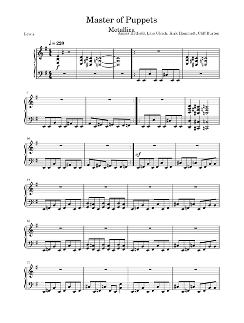 Master of puppets – Metallica