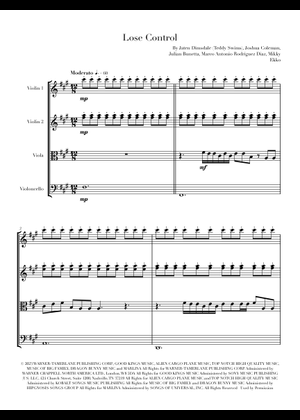 Play Official version of Lose Control Sheet Music by Teddy Swims for ...