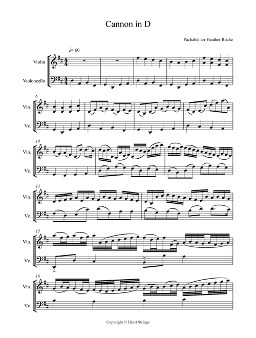 Cannon in D (Arr. Heather Roche) - Pachabel (Instrumental Duet)
