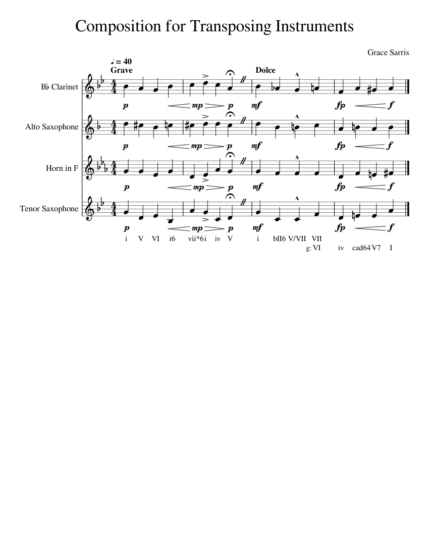 Composition_for_Transposing_Instruments (2) Sheet music for in