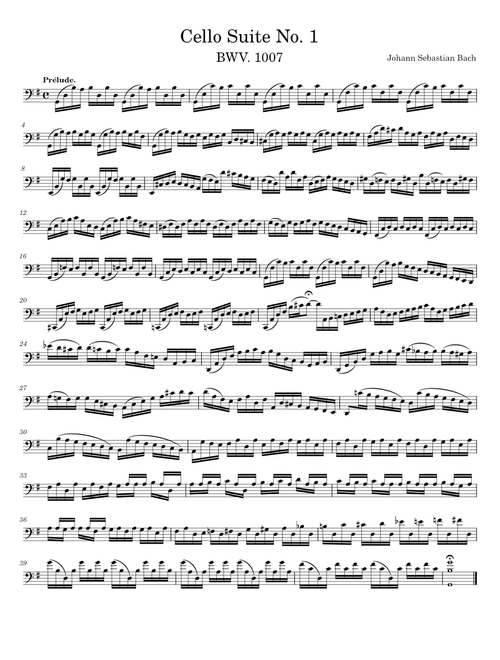Cello Suite No. 1