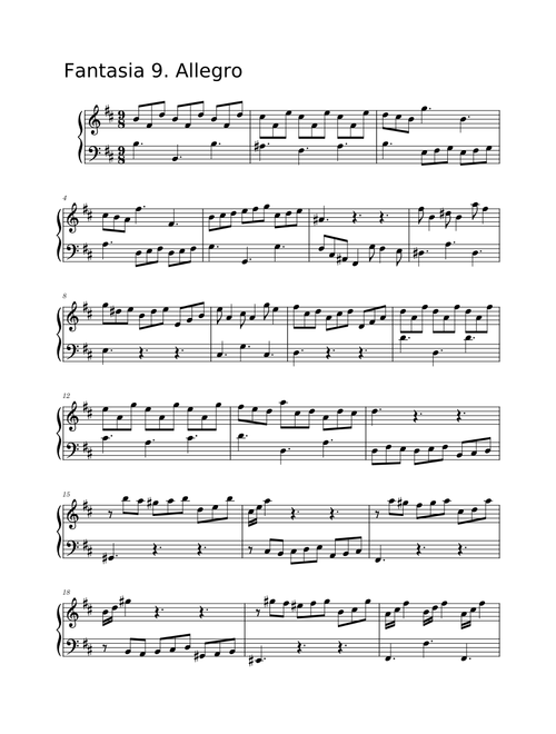 Fantasie B-minor G.F. Telemann