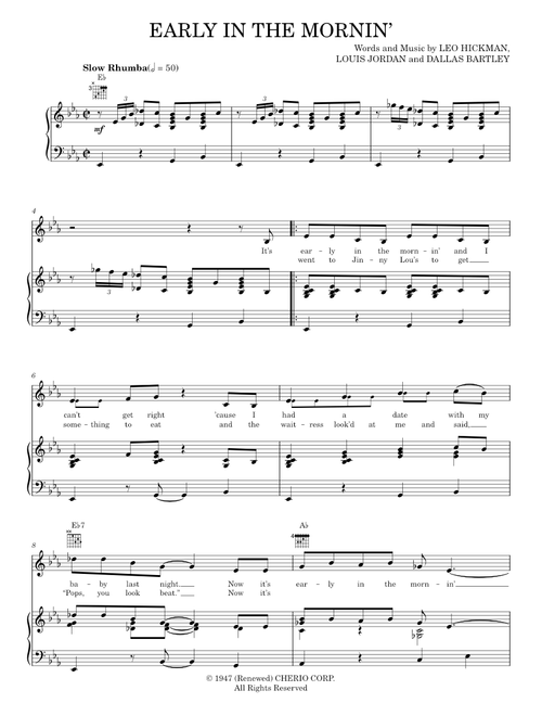 Early In The Mornin' - Buddy Guy (Piano-Vocal-Guitar)