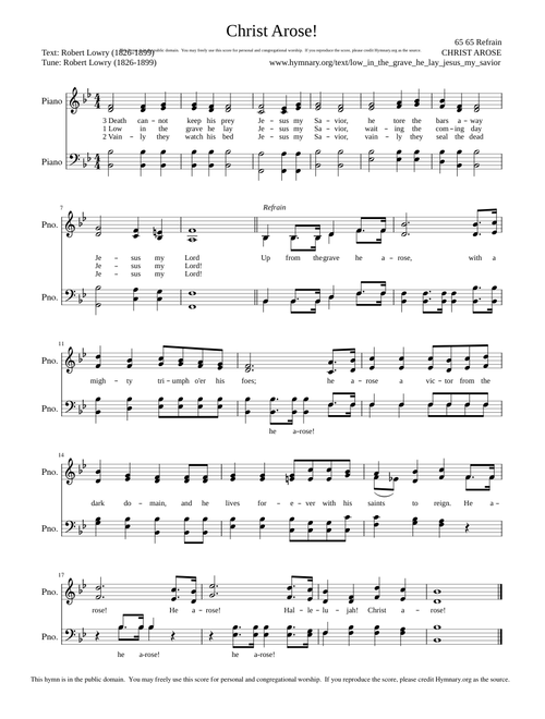 Christ Arose - Robert Lowry
