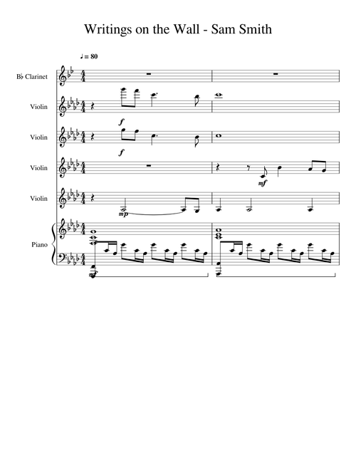 Writings on the Wall - Sam Smith