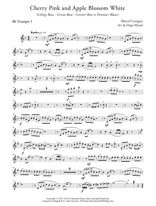 Cherry Pink And Apple Blossom White (Arr. Diego Marani) - Perez "Prez" Prado (Brass Ensemble)