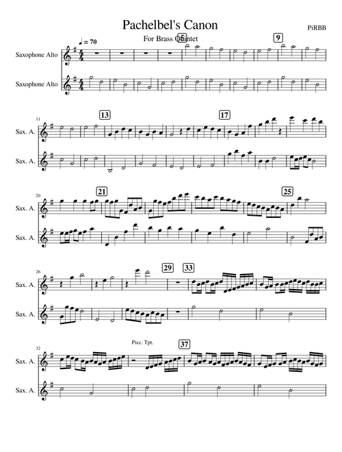 Duo Pachelbel' s Canon – Johann Pachelbel