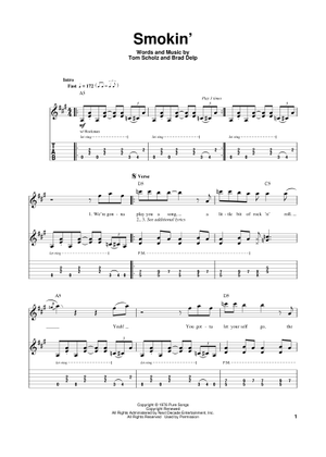 Play Official version of Don't Look Back Sheet Music by Boston