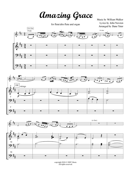Amazing Grace (Arr. Dane Teter) - William Walker (Instrumental Solo)