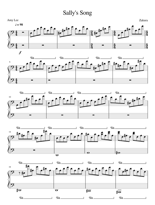 Amy Lee - Sally's Song (Instrumental w/o Vocals)