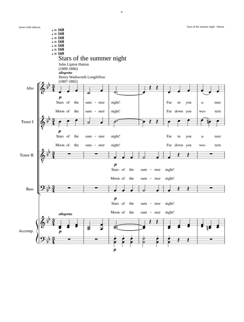 Stars of the summer night - John Liptrot Hatton