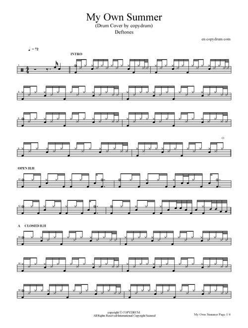 My Own Summer (Arr. COPYDRUM) - Eskimo Callboy (Drums)