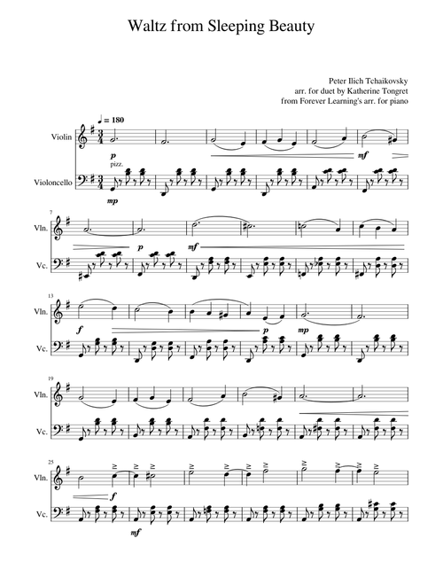 Sleeping Beauty Waltz- The Sleeping Beauty (Tchaikovsky) – Pyotr Ilyich Tchaikovsky