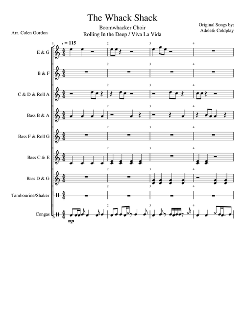 Rolling In The Deep & Viva La Vida For Boomwhackers