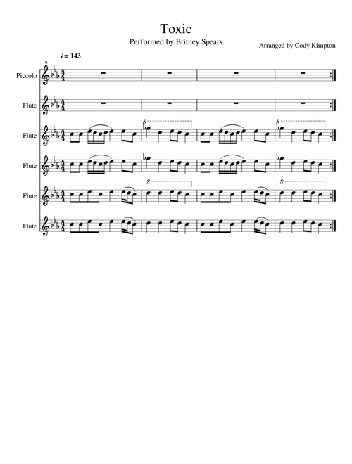 Toxic Britney Spears Flute Sextet