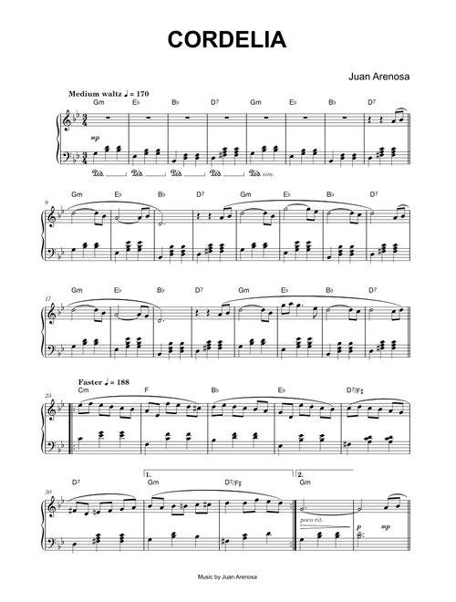 Cordelia - Juan Arenosa (Piano)