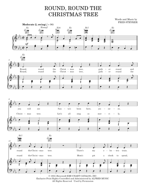Round, Round The Christmas Tree - Gene Autry, Michael Carr (Piano-Vocal-Guitar)