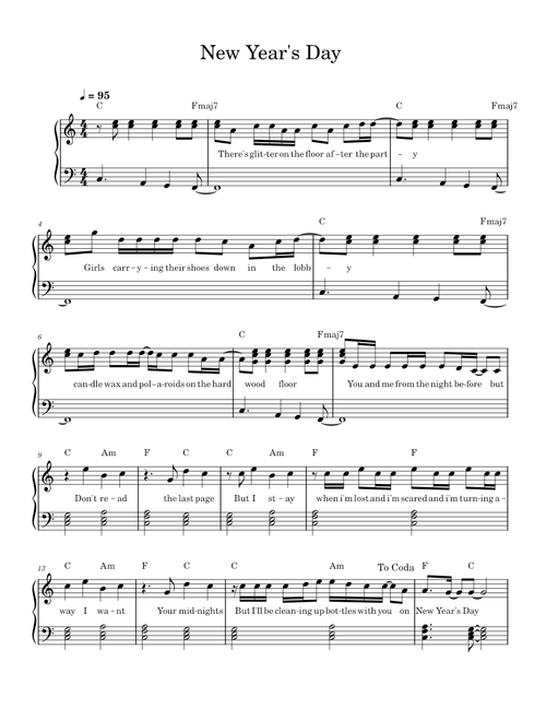 New Year's Day - Taylor Swift