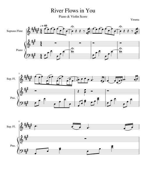 River Flows in You Flute & Piano Duet