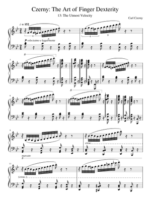 Czerny - The Art Of Finger Dexterity (Op. 740) - No. 2 Sheet Music