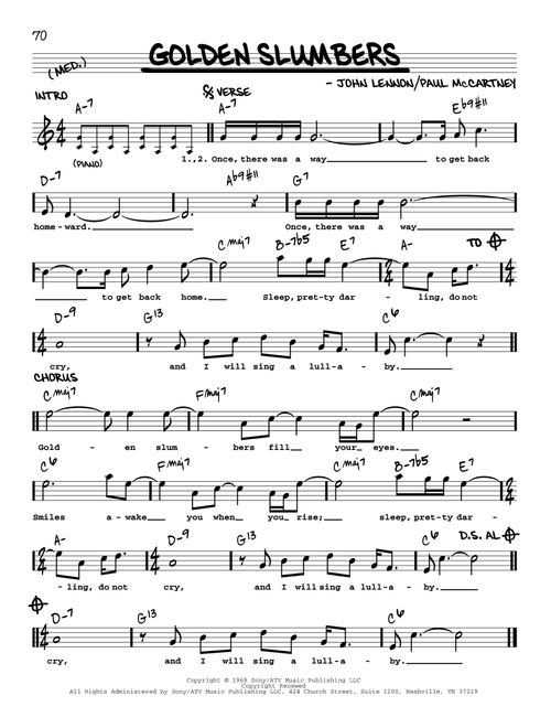 Golden Slumbers [Jazz version] - The Beatles (Real Book - Melody-Chords-Lyrics)