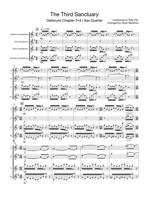 The Third Sanctuary - Sax Quartet