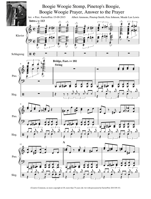 Boogie Woogie Stomp Pinetop s Boogie Boogie Woogie Prayer Answer