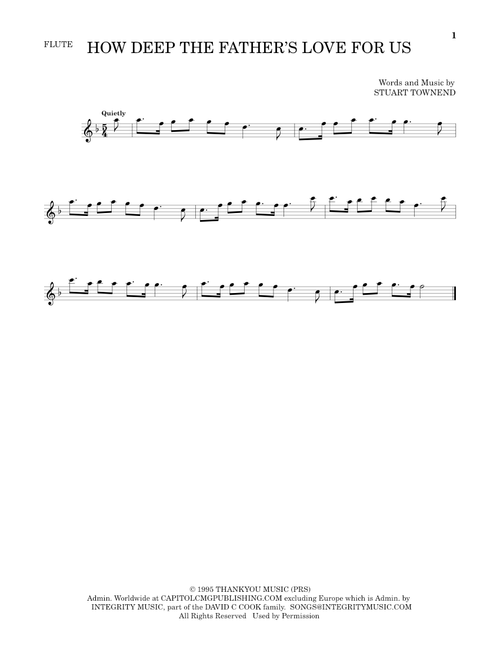 How Deep The Father's Love For Us - Sarah Sadler, Nichole Nordeman, Phillips Craig & Dean (Flute Solo)