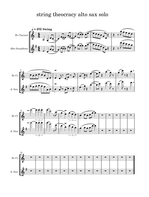 String Theocracy – Mili string theocracy alto sax solo
