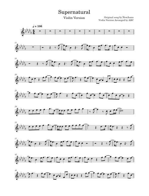 Supernatural – NewJeans (Violin Version)