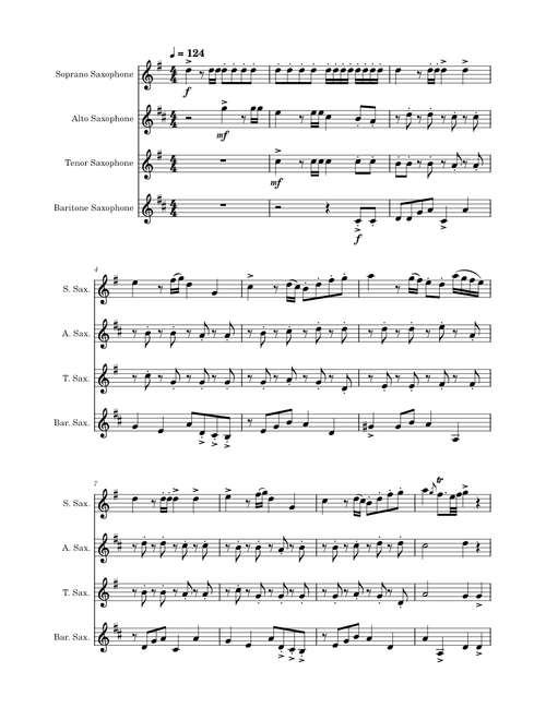Hogwarts March- Sax Quartet