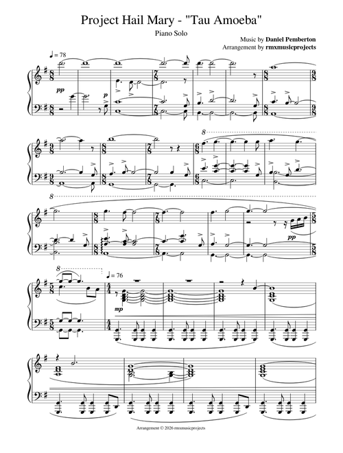 Project Hail Mary "Tau Amoeba" – Daniel Pemberton (Piano Solo)