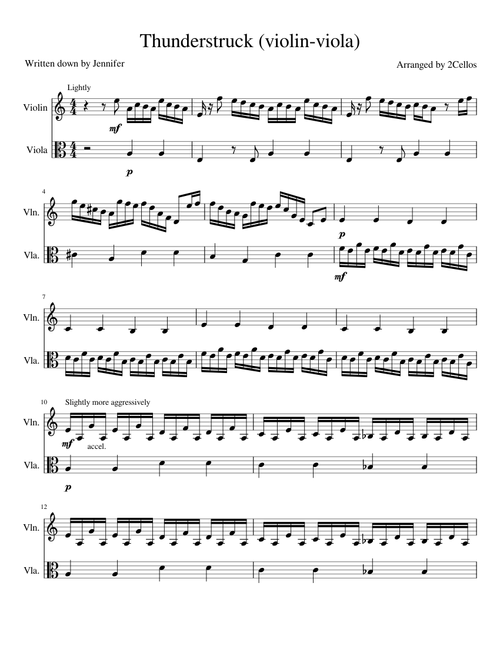 Thunderstruck (violin-viola)