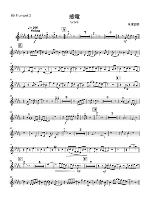 感電/米津玄師 Sheet Music for Piano, Trombone (Solo) | MuseScore.com