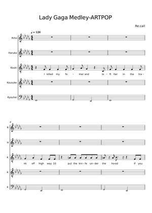 Play Official version of Artpop Sheet Music by Lady Gaga for Piano ...