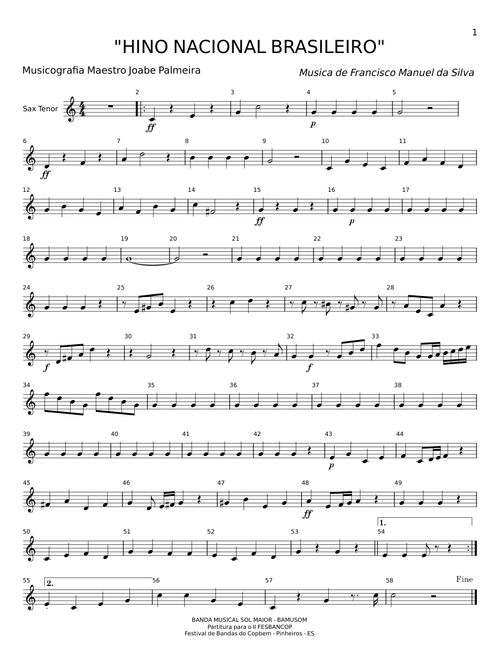 Hino Nacional Brasileiro - Francisco Manuel da Silva