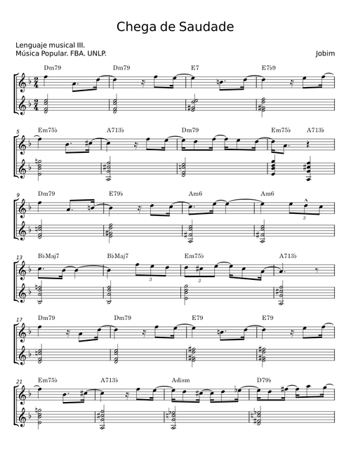 Chega de saudade - Antônio Carlos Jobim