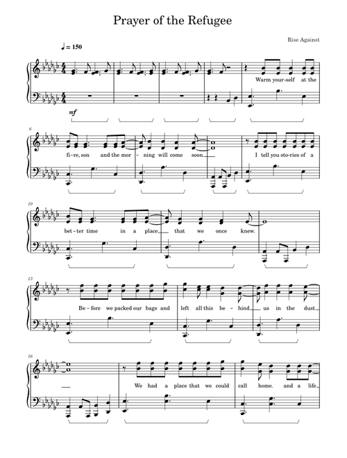 Prayer of the Refugee - Rise Against