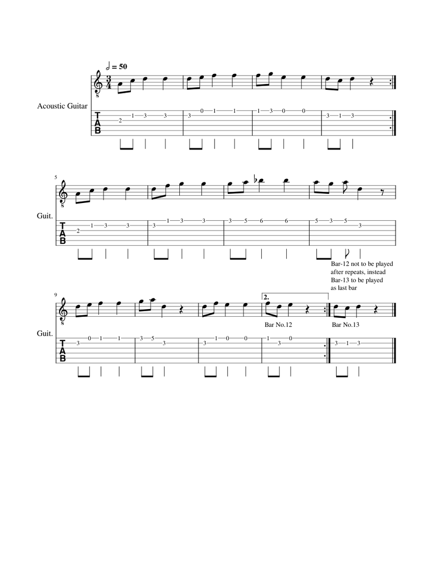 Pirates Of The Caribbean Tutorial Guitar
